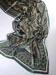 VUAL İPEK ŞAL  ŞAL DESEN YEŞİL