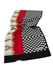 AKER SPORT PAMUKLU ŞAL SİYAH KIRMIZI 7925-913