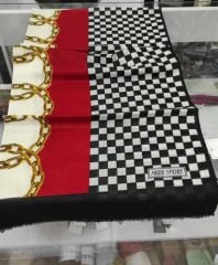 AKER SPORT PAMUKLU ŞAL SİYAH KIRMIZI 7925-912