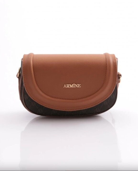 ARMİNE BAYAN ÇANTA 385 KAHVE  NOKTALI