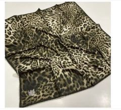 LEVİDOR TREND TİVİL EŞARP LEOPAR SİYAH YEŞİL