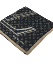 VUAL İPEK ŞAL LV MODEL SİYAH BEJ