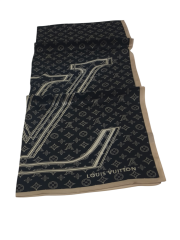 VUAL İPEK ŞAL LV MODEL SİYAH BEJ