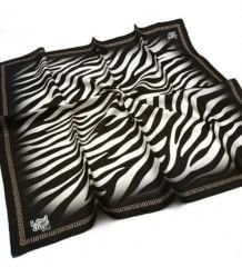 LEVİDOR TREND TİVİL EŞARP ZEBRA SİYAH BEYAZ