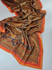 VUAL İPEK ŞAL  ŞAL DESEN TURUNCU