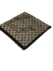 VUAL İPEK ŞAL LV MODEL  BEJ SİYAH GRİ