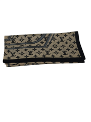 VUAL İPEK ŞAL LV MODEL  BEJ SİYAH GRİ