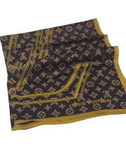 VUAL İPEK ŞAL LV MODEL  HARDAL KAHVE