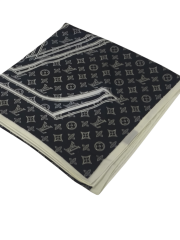 VUAL İPEK ŞAL LV MODEL  SİYAH KIRIK BEYAZ