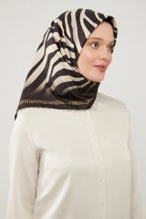 LEVİDOR TREND TİVİL EŞARP ZEBRA SİYAH GOLD