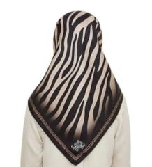 LEVİDOR TREND TİVİL EŞARP ZEBRA SİYAH GOLD