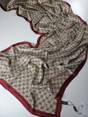 GUCCİ VUAL İPEK ŞAL G DESEN KIRMIZI