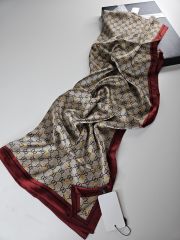 GUCCİ VUAL İPEK ŞAL G DESEN KIRMIZI