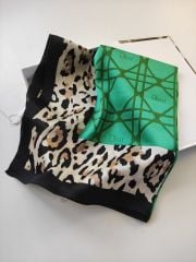 DİOR VUAL İPEK ŞAL SİYAH YEŞİL