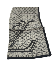 VUAL İPEK ŞAL LV MODEL BEYAZ SİYAH