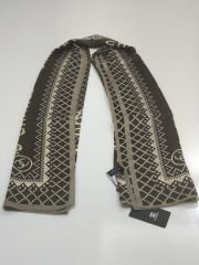 PAPATYA DESEN VUAL İPEK ŞAL KAHVE VİZON