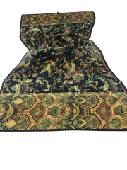 VUAL İPEK ŞAL ETNİK  DESEN SİYAH