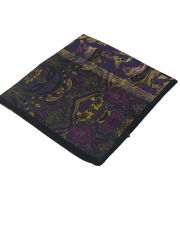 VUAL İPEK ŞAL ETNİK  DESEN MOR