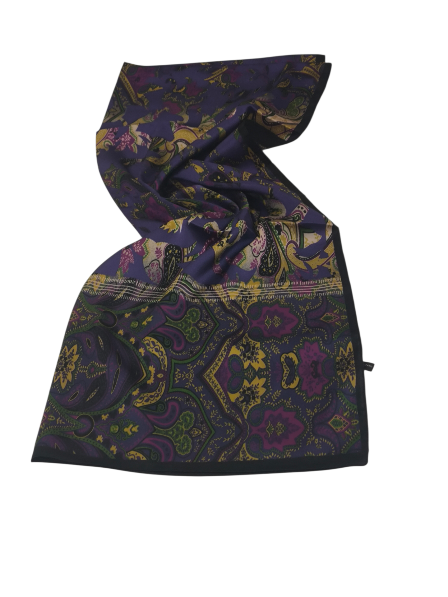 VUAL İPEK ŞAL ETNİK  DESEN MOR