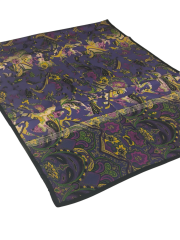 VUAL İPEK ŞAL ETNİK  DESEN MOR