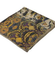 VUAL İPEK ŞAL ETNİK  DESEN TAŞ MOR