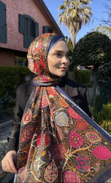 VUAL İPEK ŞAL KLASİK MODEL LACİVERT MAVİ