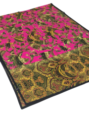 VUAL İPEK ŞAL ETNİK  DESEN FUŞYA