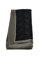 VUAL İPEK ŞAL G DESEN GRİ SİYAH