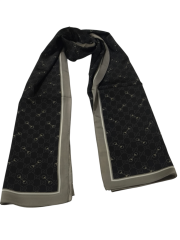 VUAL İPEK ŞAL G DESEN GRİ SİYAH