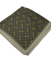 VUAL İPEK ŞAL G DESEN TAŞ KAHVERENGİ