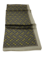 VUAL İPEK ŞAL G DESEN TAŞ KAHVERENGİ