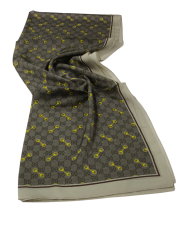 VUAL İPEK ŞAL G DESEN TAŞ KAHVERENGİ