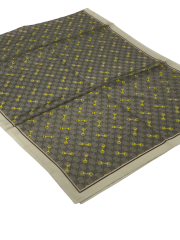 VUAL İPEK ŞAL G DESEN TAŞ KAHVERENGİ