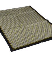 VUAL İPEK ŞAL G DESEN SİYAH SARI