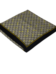 VUAL İPEK ŞAL G DESEN SİYAH SARI