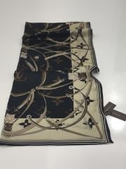 LOİS VOİTTON  KEMER ZİNCİR MODEL VUAL İPEK ŞAL KREM SİYAH KAHVE