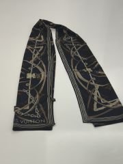 LV KEMER ZİNCİR MODEL VUAL İPEK ŞAL  SİYAH KAHVE VİZON