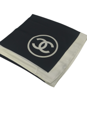 C DESEN VUAL İPEK ŞAL ORTASI BOŞ KIRIK BEYAZ SİYAH