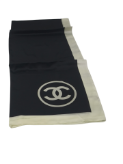 C DESEN VUAL İPEK ŞAL ORTASI BOŞ KIRIK BEYAZ SİYAH