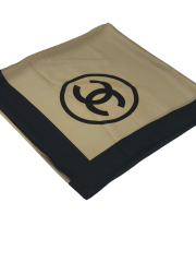 C DESEN VUAL İPEK ŞAL ORTASI BOŞ SİYAH GOLD