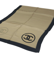 C DESEN VUAL İPEK ŞAL ORTASI BOŞ SİYAH GOLD