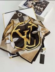 LV VUAL İPEK ŞAL LV MODEL BEJ KAHVE SARI