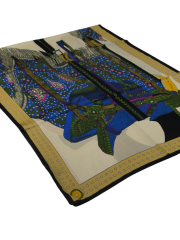 VUAL İPEK ŞAL ETNİK DESEN  SİYAH MAVİ