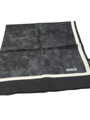 Aker Yaz Serinliği İpek Koton Şal - Bulut Deseni 7208777-412 Siyah Beyaz