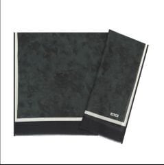 Aker Yaz Serinliği İpek Koton Şal - Bulut Deseni 7208777-412 Siyah Beyaz