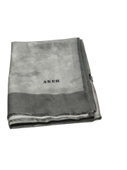 Aker Yaz Serinliği Koton Şal - Bulut Deseni - Siyah Gri 7208777-472