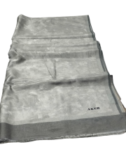 Aker Yaz Serinliği İpek Koton Şal -Bulut Deseni 7208777-472 Siyah Gri