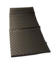 VUAL İPEK ŞAL LOGO DESEN KAHVE KREM