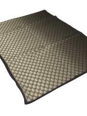 VUAL İPEK ŞAL LOGO DESEN KAHVE KREM