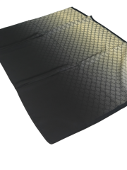 VUAL İPEK ŞAL LOGO DESEN SİYAH KREM GRİ